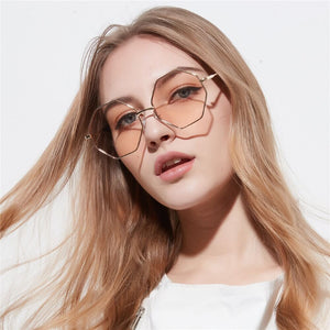 Sunglasses for Women Polygon UV400 Lenses Shades - Teddith - US