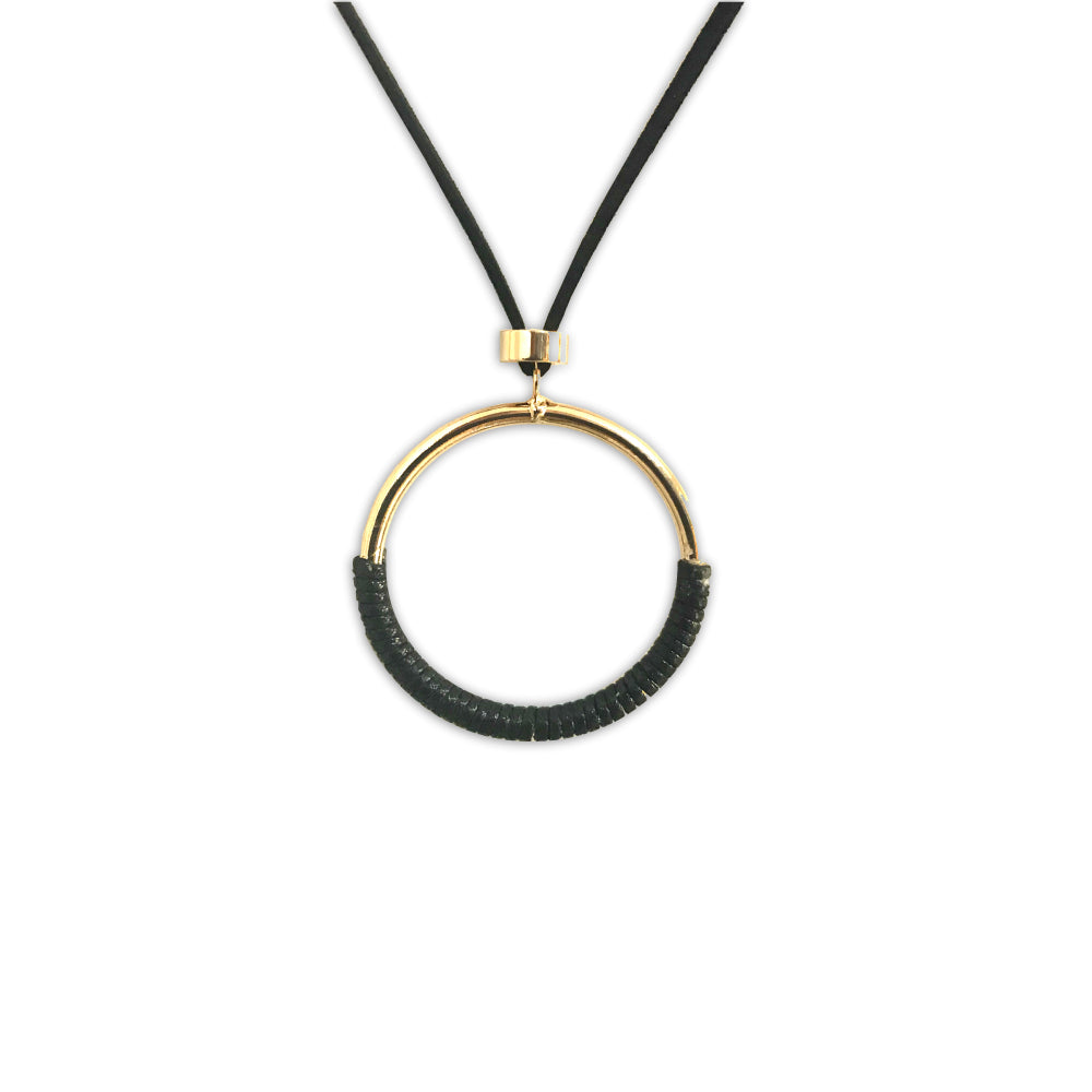 Glasses Holder Eyeglasses Necklace with Metal Hoop - Gold - Teddith - US