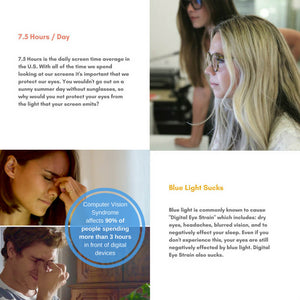 Blue Light Blocking Glasses for Computer Reading - Cammi - Teddith - US