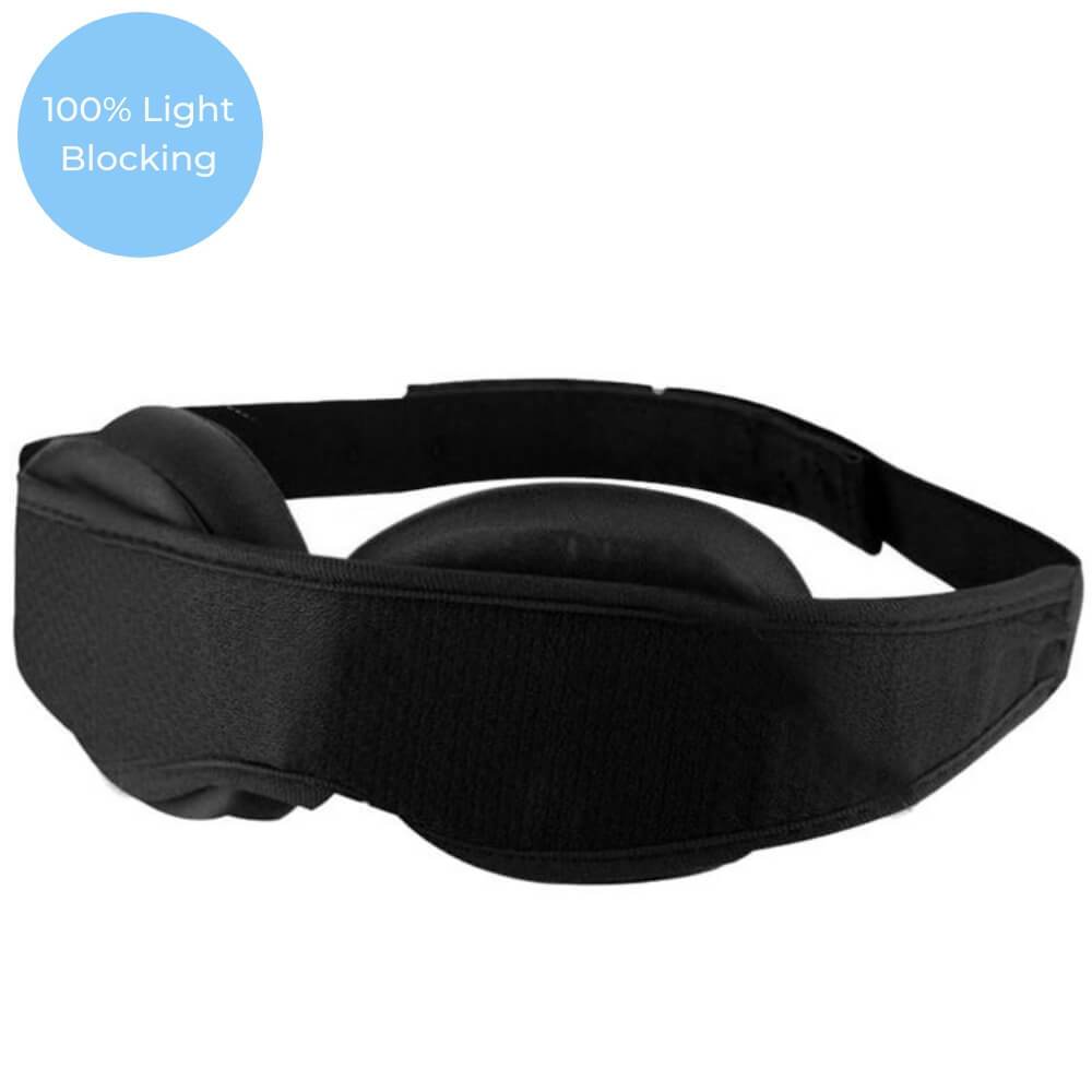 Padded Sleeping Eye Mask Adjustable Strap Modular Design 100% Blackout Light - Teddith - US