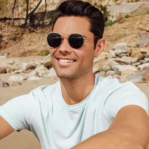 Small Round Polarized Sunglasses Classic Vintage Retro Shades for Women Men - Teddith - US