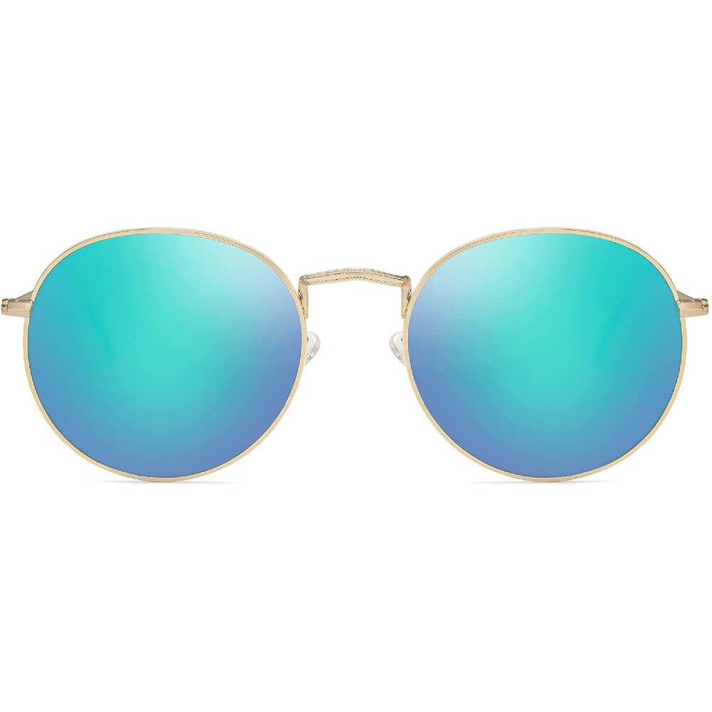 Small Round Polarized Sunglasses Classic Vintage Retro Shades for Women Men - Teddith - US