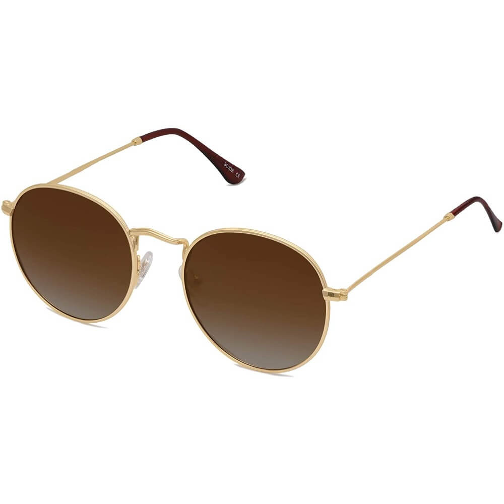 Small Round Polarized Sunglasses Classic Vintage Retro Shades for Women Men - Teddith - US