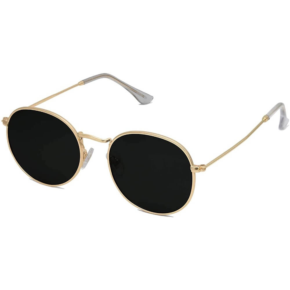 Small Round Polarized Sunglasses Classic Vintage Retro Shades for Women Men - Teddith - US