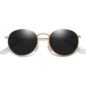 Small Round Polarized Sunglasses Classic Vintage Retro Shades for Women Men - Teddith - US