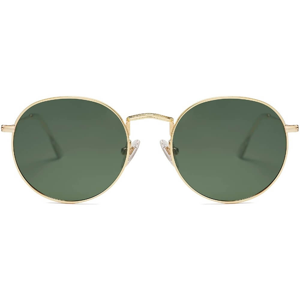 Small Round Polarized Sunglasses Classic Vintage Retro Shades for Women Men - Teddith - US