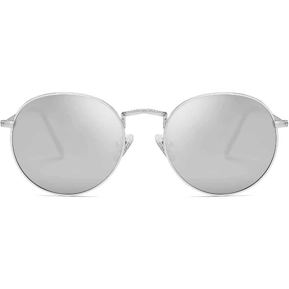 Small Round Polarized Sunglasses Classic Vintage Retro Shades for Women Men - Teddith - US