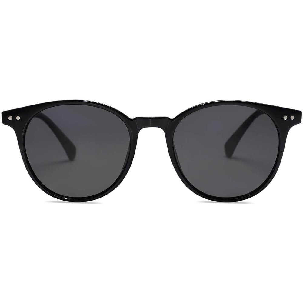 Small Round Classic Polarized Sunglasses Vintage Style UV400 Lens for Women Men - Hazel - Teddith - US
