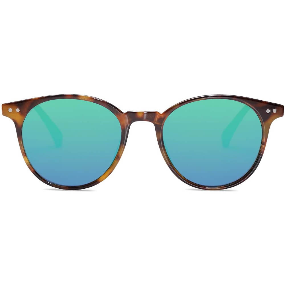 Small Round Classic Polarized Sunglasses Vintage Style UV400 Lens for Women Men - Hazel - Teddith - US