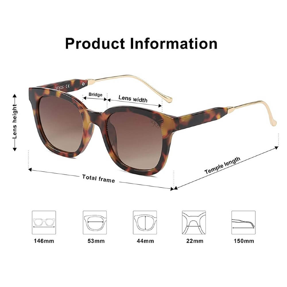 Classic Square Polarized Sunglasses Retro Trendy UV400 Sunnies for Women Men - June - Teddith - US