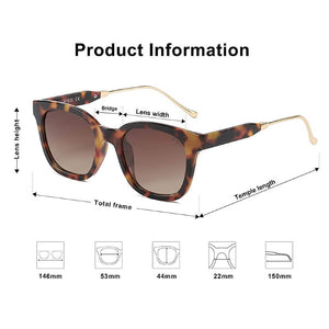 Classic Square Polarized Sunglasses Retro Trendy UV400 Sunnies for Women Men - June - Teddith - US