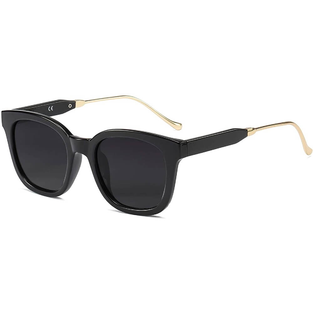 Classic Square Polarized Sunglasses Retro Trendy UV400 Sunnies for Women Men - June - Teddith - US