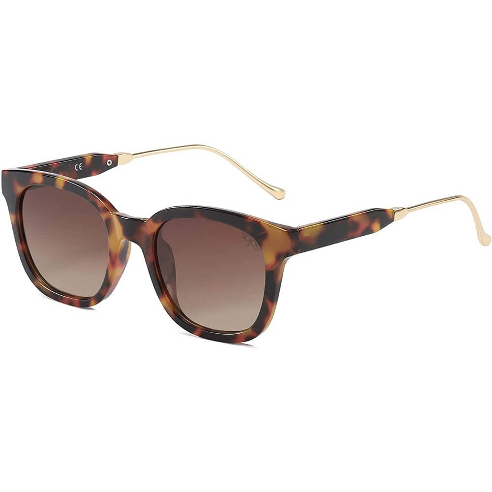 Classic Square Polarized Sunglasses Retro Trendy UV400 Sunnies for Women Men - June - Teddith - US