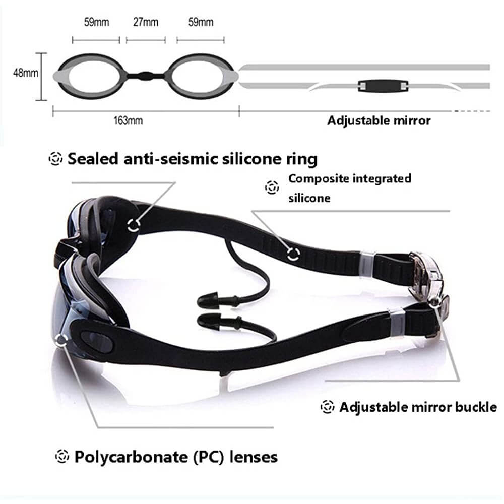 Swim Goggles No Leaking Anti Fog UV Protection Swimming Goggles for Women and Men - Teddith - US