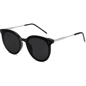 Retro Round Oversized Sunglasses for Women Mirrored Glasses - Louie - Teddith - US