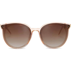 Retro Round Oversized Sunglasses for Women Mirrored Glasses - Louie - Teddith - US